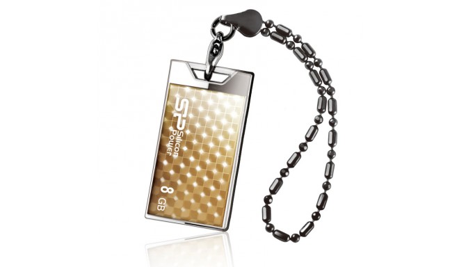 Silicon Power flash drive 8GB Touch 851, golden