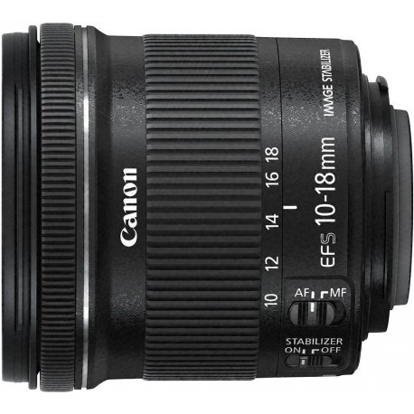 Canon EF-S 10-18mm f/4.5-5.6 IS STM lens + EW-73C lens hood