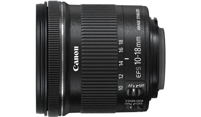 Canon EF-S 10-18mm f/4.5-5.6 IS STM lens + EW-73C lens hood