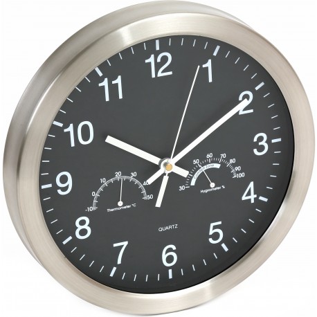 Platinet wall clock Winter, black (42575)