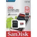 SANDISK ULTRA ANDROID microSDXC 200 GB 100MB/s A1 Cl.10 UHS-I + ADAPTER