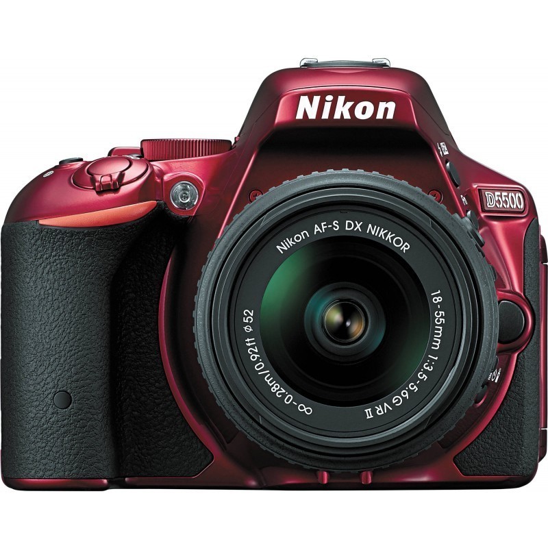 Nikon D5500 + 18-55mm VR II Kit, punane