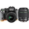 Pentax K-S2 + 18-50mm WR + 50-200mm WR Kit, black/orange