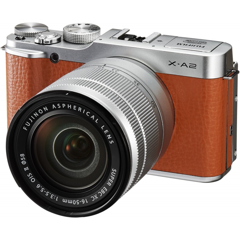 Fujifilm X-A2 16-50mm 50-230mm Kit, brown Mirrorless cameras