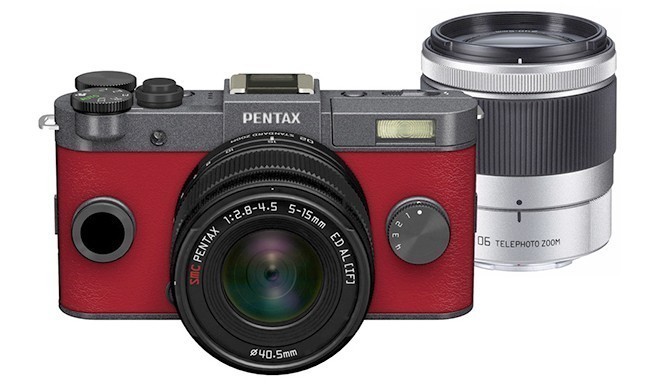Pentax Q-S1 + 02 Standard Zoom + 06 Telephoto Zoom komplekts, Gun Metallic