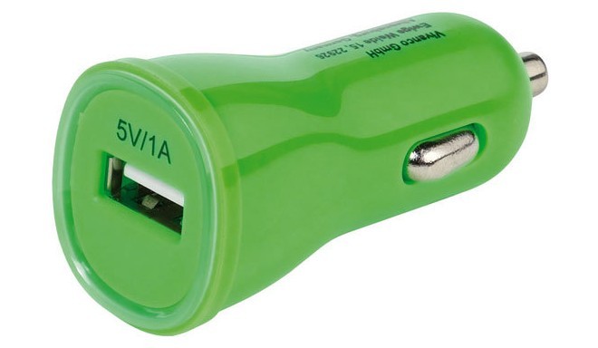 Vivanco autolaadija USB 1000mA, roheline (35930)