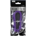 Vivanco cable USB - microUSB 1.0m, purple (35819)