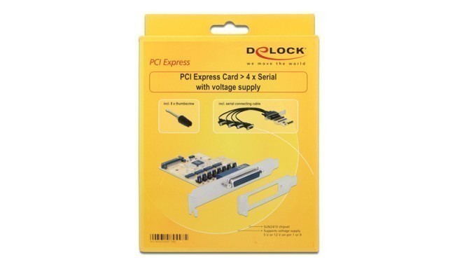 DELOCK PCI EXPRESS CARD > 4 X SERIAL WITH VOLTAGE SUPPLY