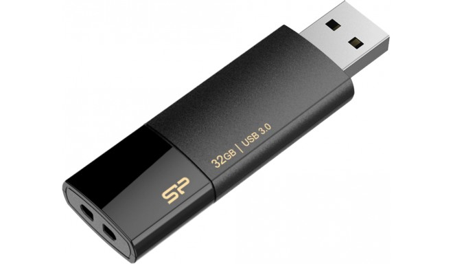 Silicon Power mälupulk 32GB Blaze B05 USB 3.0, must