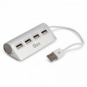 4-Port USB Hub Quick Media 222504 Apple HOT SWAPPABLE White Aluminium