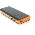 Platinet Power Bank 8000mAh + flashlight, black/orange