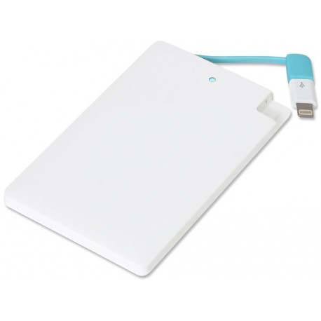 Omega power bank 2000mAh + Lightning адаптер, белый (OMPB20CCWML)