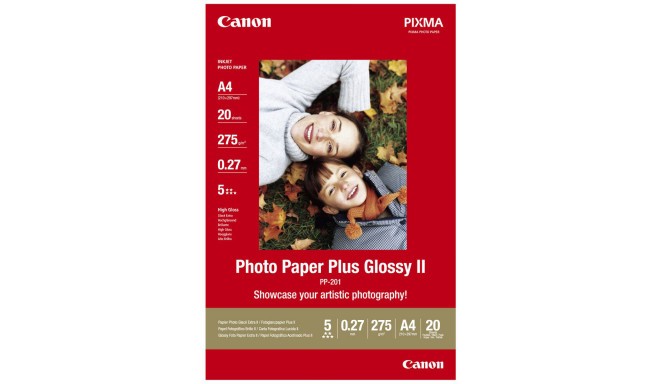 Canon fotopaber A4 265g Glossy II 20 lehte (PP-201)