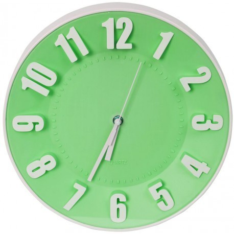 Platinet wall clock, green (42991)