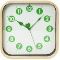 Platinet wall clock Zegar Morning, green (42988)