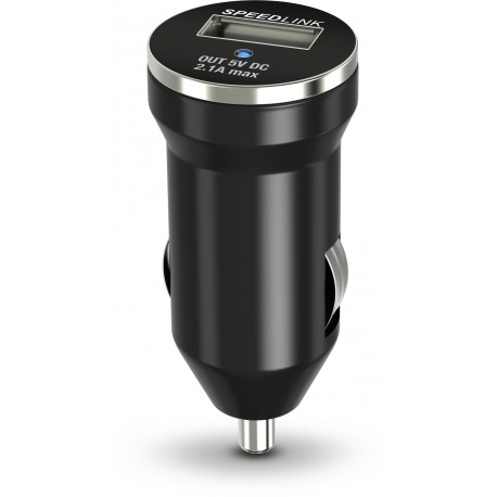 Speedlink автомобильный зарядный адаптер Pecos, черный (SL-690300)