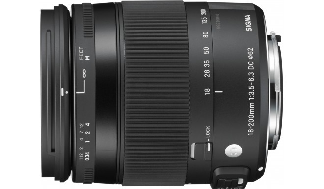 Sigma 18-200mm f/3.5-6.3 DC OS HSM Contemporary objektiiv Nikonile