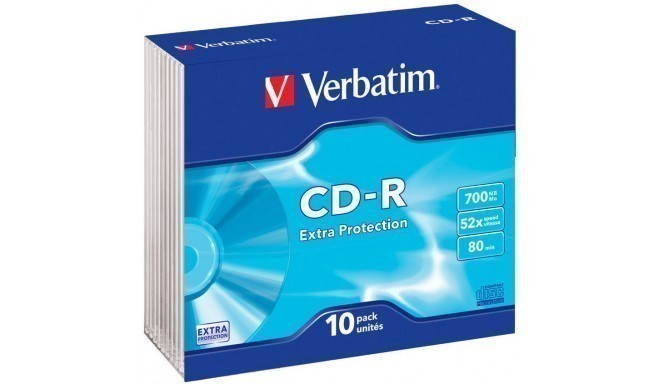 Verbatim CD-R Extra Protection 700MB 52x 10tk karbis