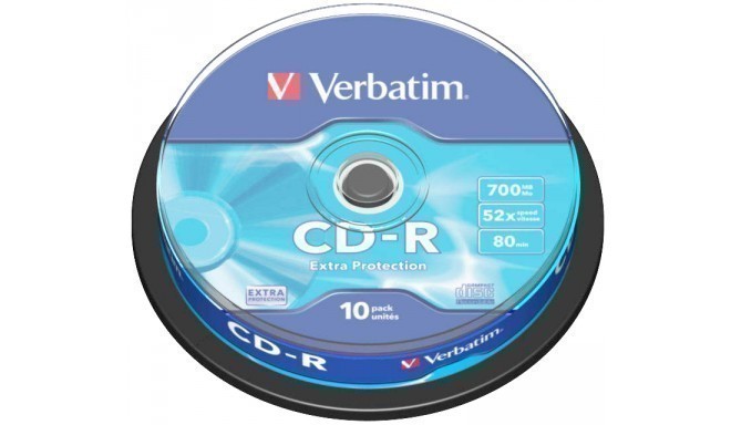 Verbatim CD-R Extra Protection 700MB 52x 10tk tornis