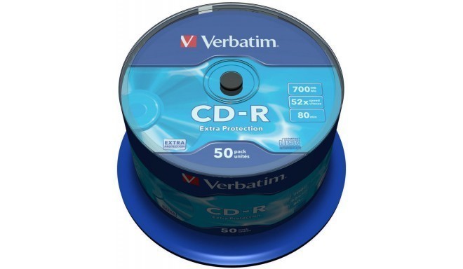 Verbatim CD-R Extra Protection 700MB 52x 50tk tornis