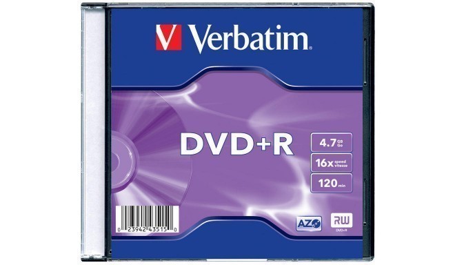 Verbatim DVD+R Matt Silver 4.7GB 16x kastītē