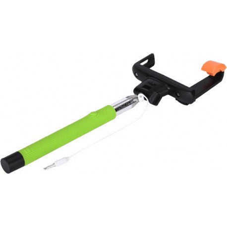 SelfieMAKER Smart selfie stick with cable, green
